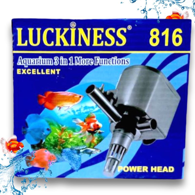 PROMO MURAH POMPA AQUARIUM KOLAM HIDROPONIK LUCKINESS 816