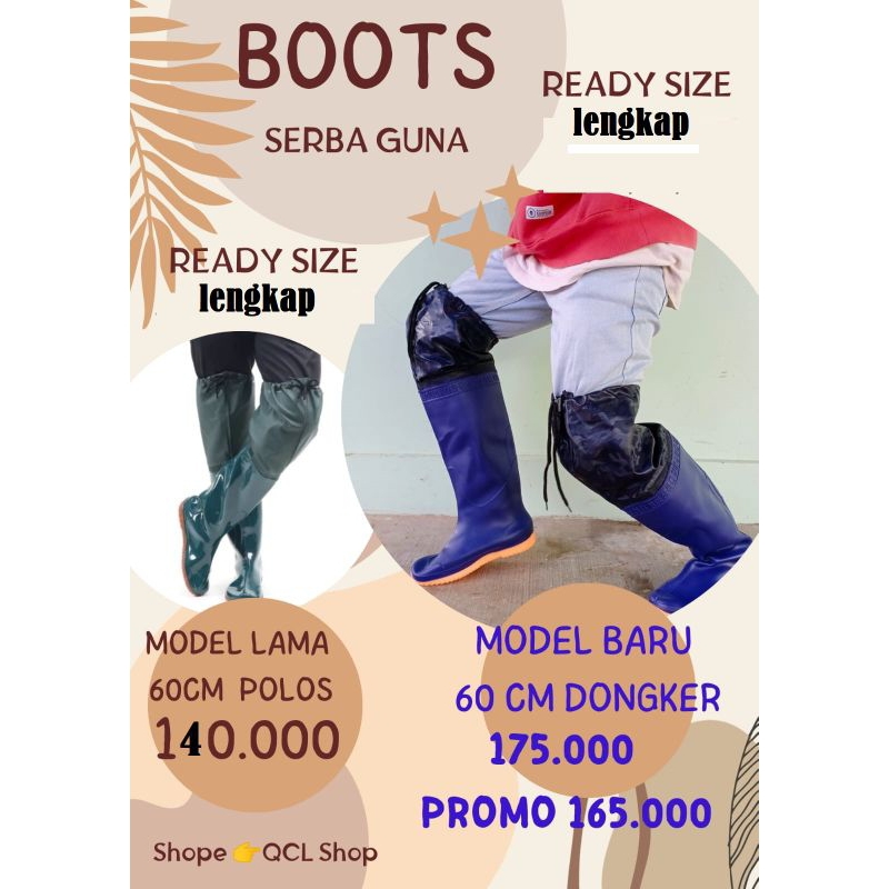 SEPATU PETANI SEPATU SAWAH SEPATU KARET PRIA SELUTUT ((60CM)) BOOTS SAWAH