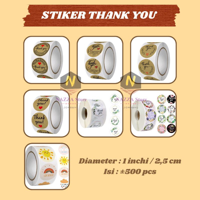 

Stiker Thank You dan Karakter Lucu ROLL isi ±500 pcs dan ±120 pcs