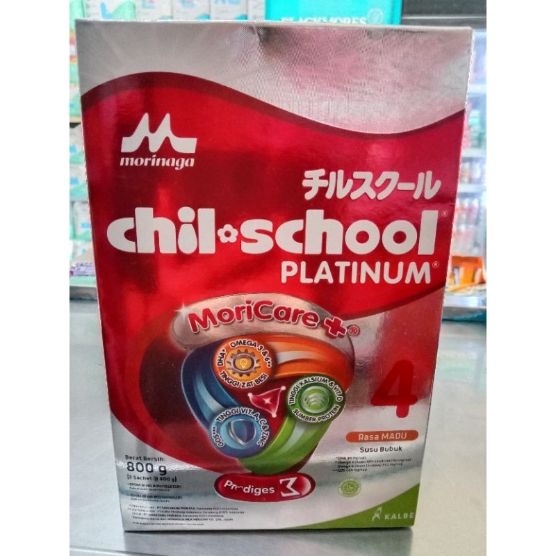 morinaga chilschool platinum vanila,madu,coklat (tahap 4 usia 3-12 tahun)