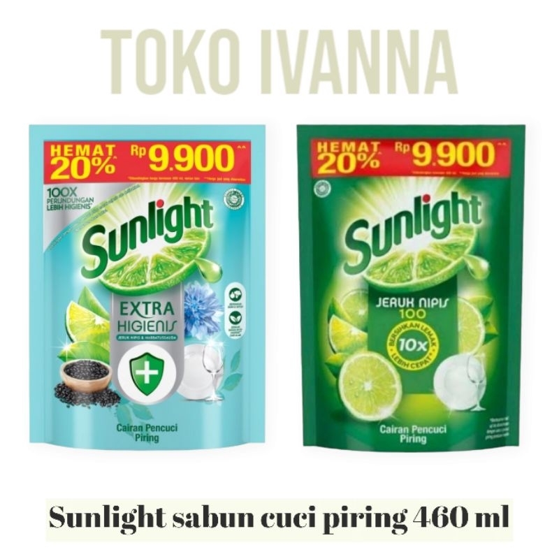 Sunlight Sabun Cuci Piring Jeruk Nipis / Habatussauda Refill 460mL