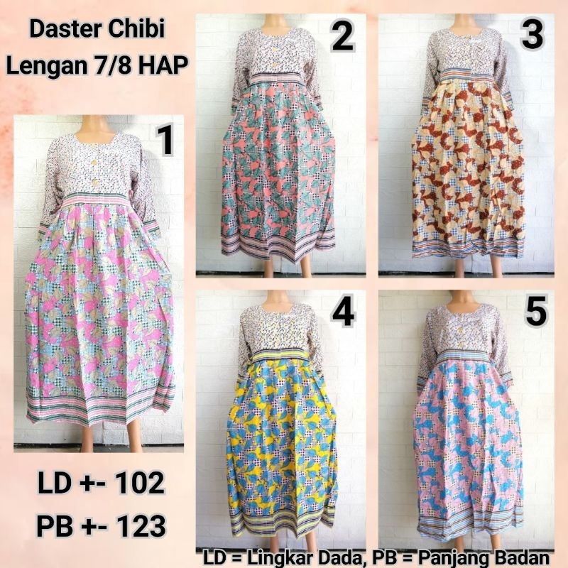 DASTER CHIBI LENGAN 7/8 HAP DASTER MODERN KEKINIAN BUSUI FRIENDLY BU TEJO DAUN + DMND