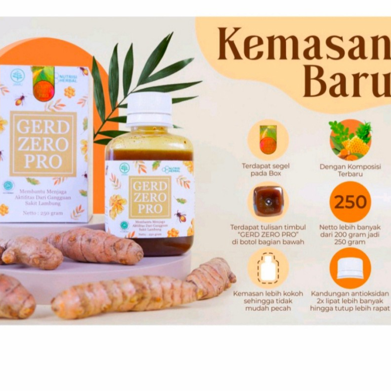 GERD ZERO PRO Madu Herbal Alami Untuk Asam Lambung, Gerd dan Tukak Lambung