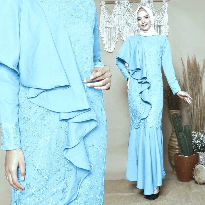 [MODEL BARU] GAMIS EISAH DUYUNG S-M , L, XL, XXL BRUKAT COUPLE IBU ANAK PREMIUM SERAGAM PESTA WISUDA REMAJA DEWASA