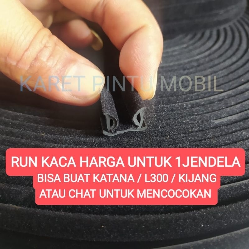 1 LINGKAR KARET REL KACA PINTU MOBIL NAIK TURUN