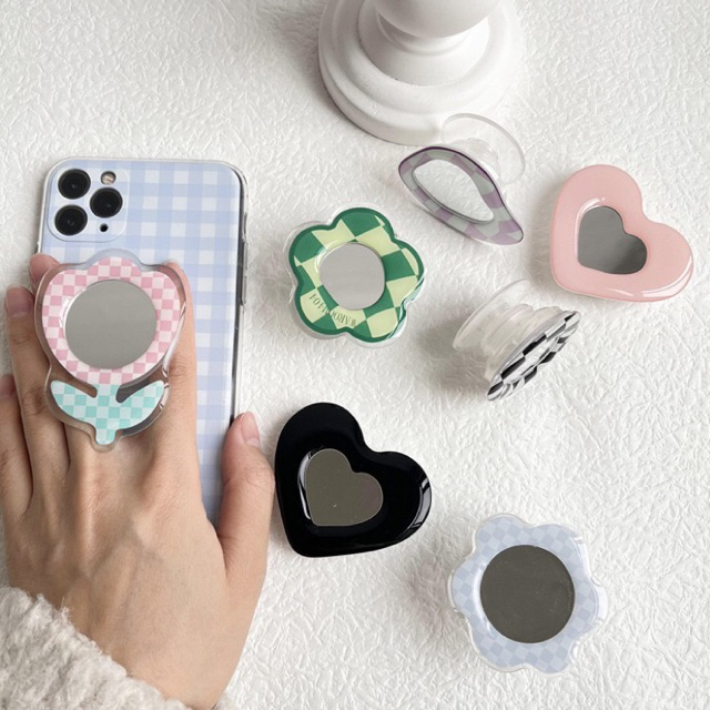 Popsocket Phone Holder Mirror Pastel Acrylic Resin Aesthetic Collection