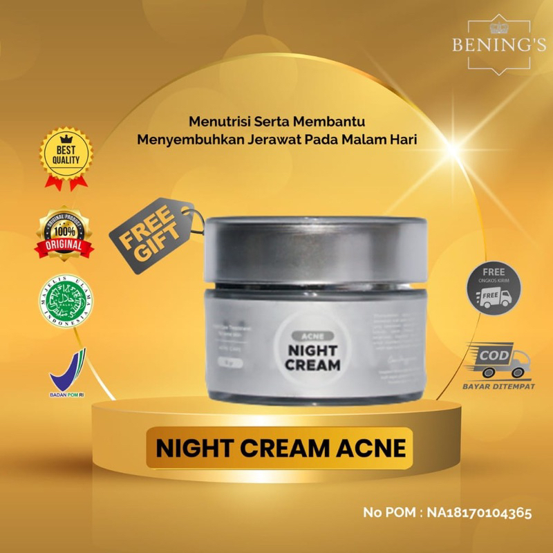 Night Cream Acne Bening Skincare