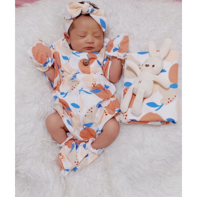 21JPSHOP - Newborn set kaos katun / bedong bayi set baju/ perlengkapan bayi baru lahir / swaddle set