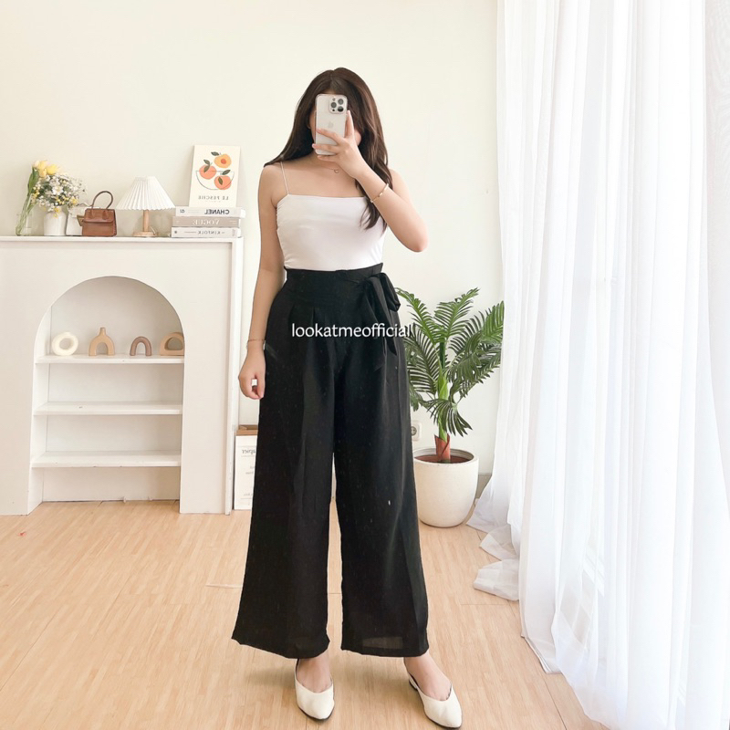 lookatmeofficial - Gemma Pants - Celana Kulot Highwaist Crinkle Premium