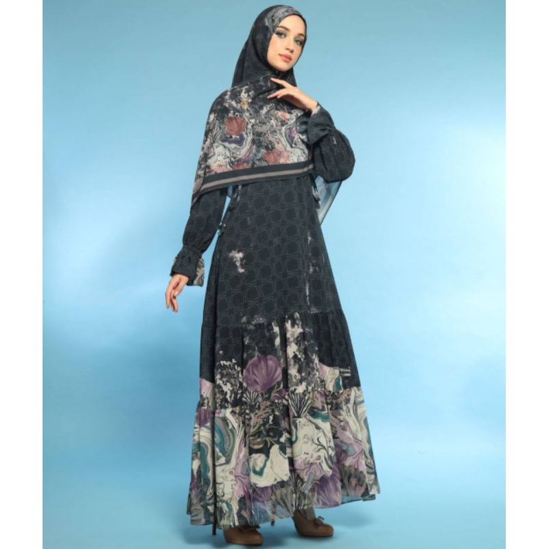 Qnanz/Delmara set black by Qnanz/Set syari/Syari premium/Syari elegant
