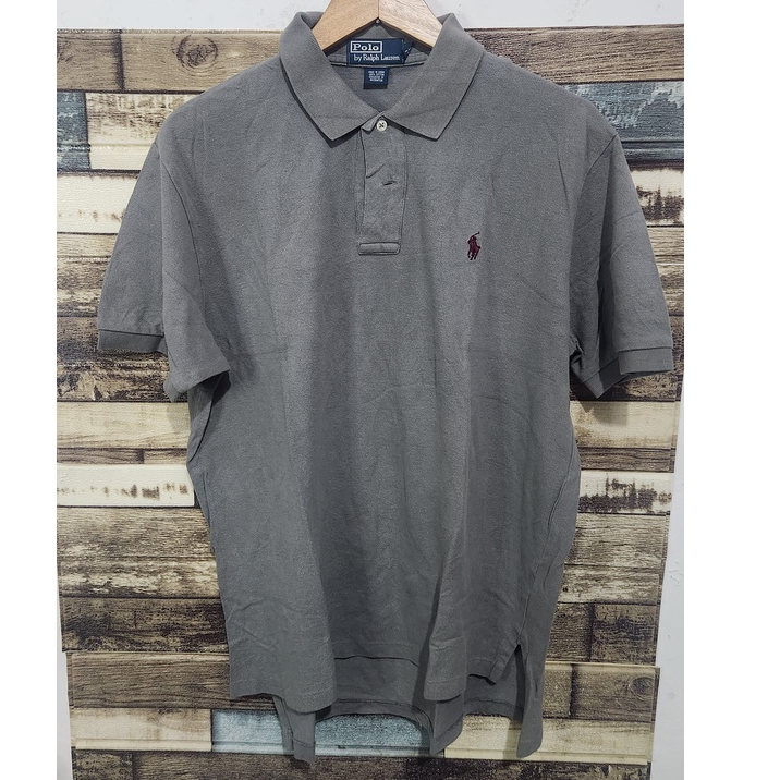 Polo Ralph Lauren vintage Polo Shirt Grey ( Size L )