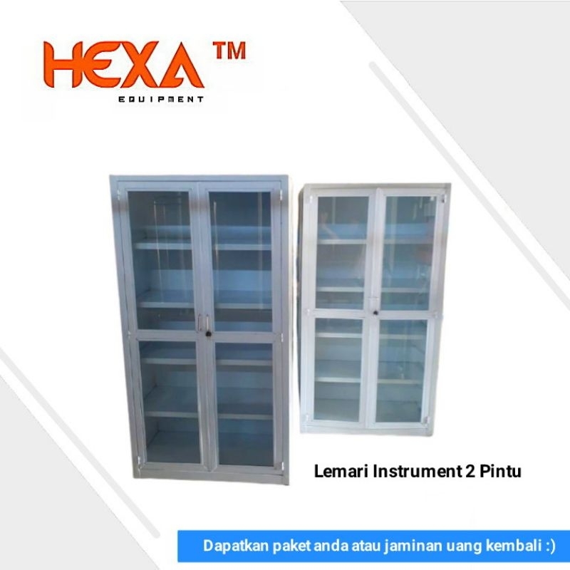 Lemari Obat Lemari Instrumen 2 Pintu full Kaca