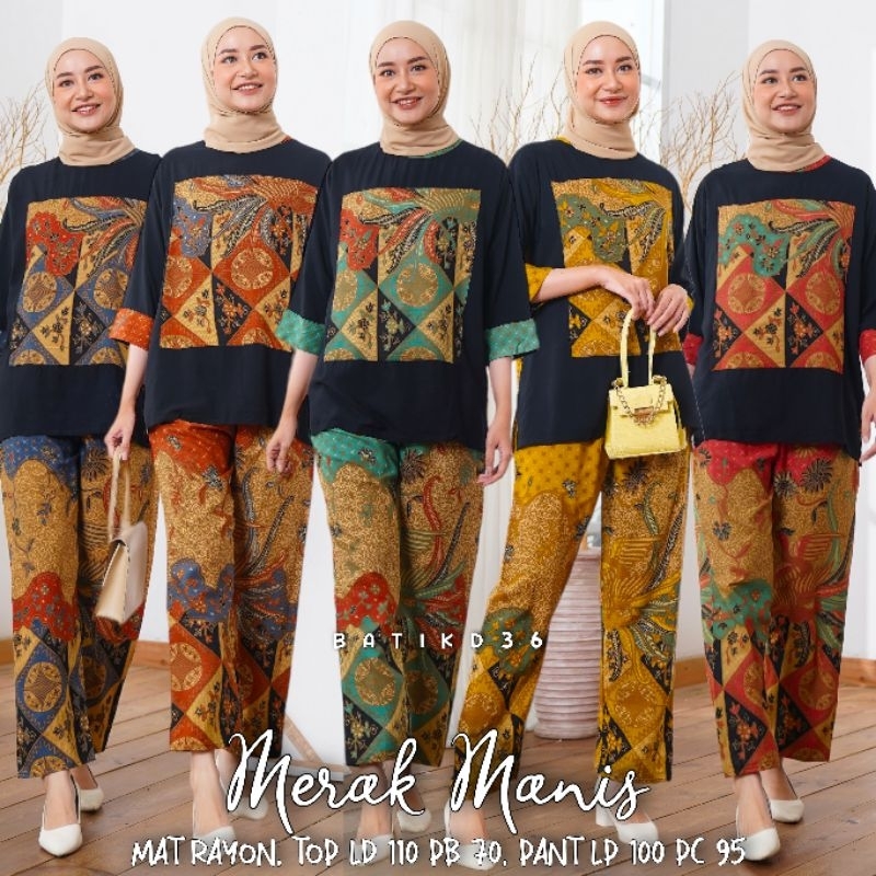 One set rayon cewek kekinian rayon adem murah batik mewah abstrak etnik setelan murmer modern halus cantik baju tidur pesta kasual modern ibu mamah mami wanita mama muda gigi sarwendah remaja kece modis fashion nyaman santai cantik lebaran setelan panjang