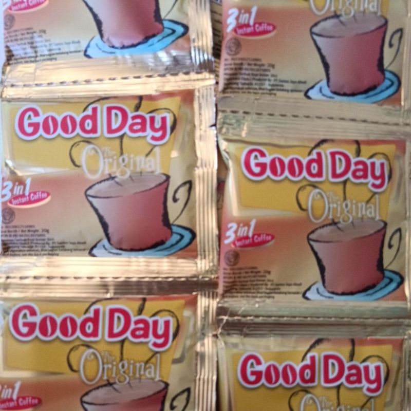 

KOPI BUBUK INSTAN GOOD DAY THE ORIGINAL 20g (10 bungkus/SERENTENG)