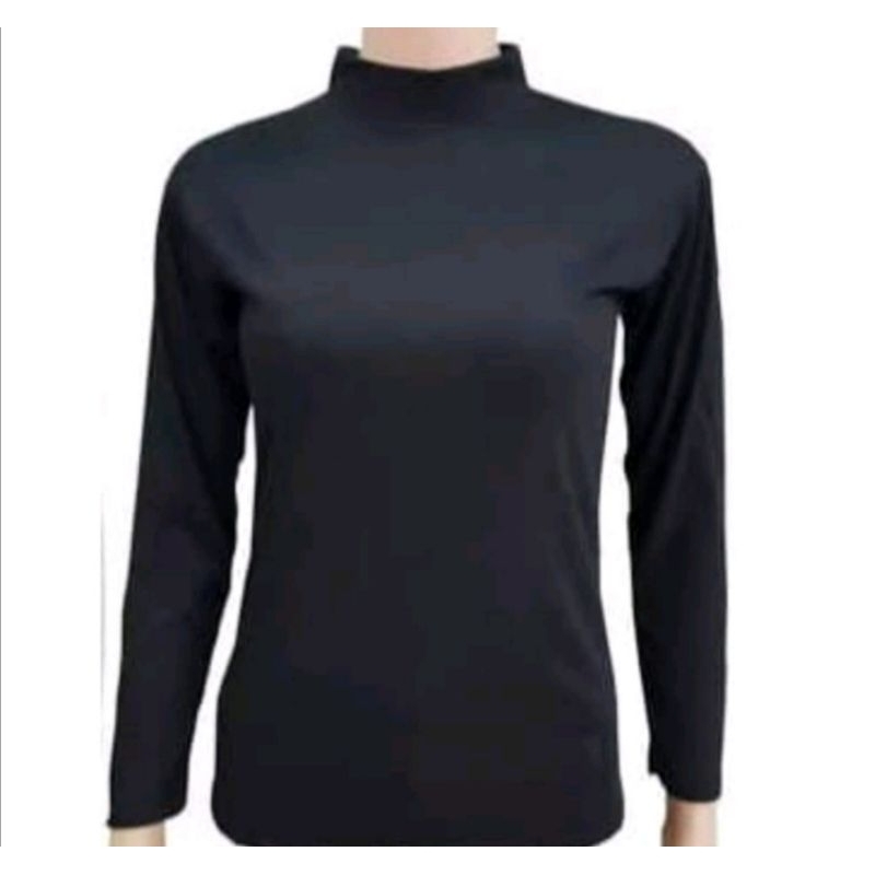 Baju Kaos Manset Leher tinggi Turtleneck lengan panjang