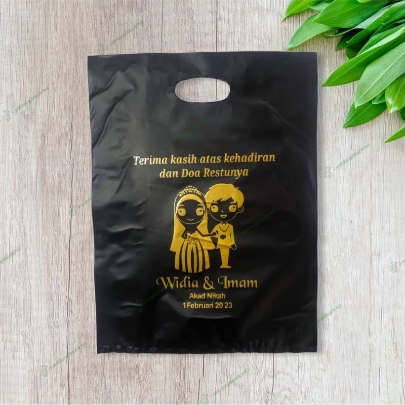 Plastik Sablon Olshop Jumbo besar ukuran 35x45 Free Desain Murah Olshop