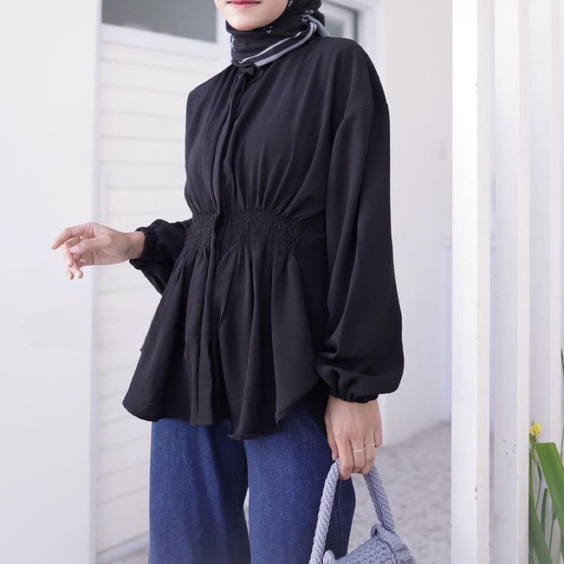 Blouse Lengan Balon Wanita Oversized Veby