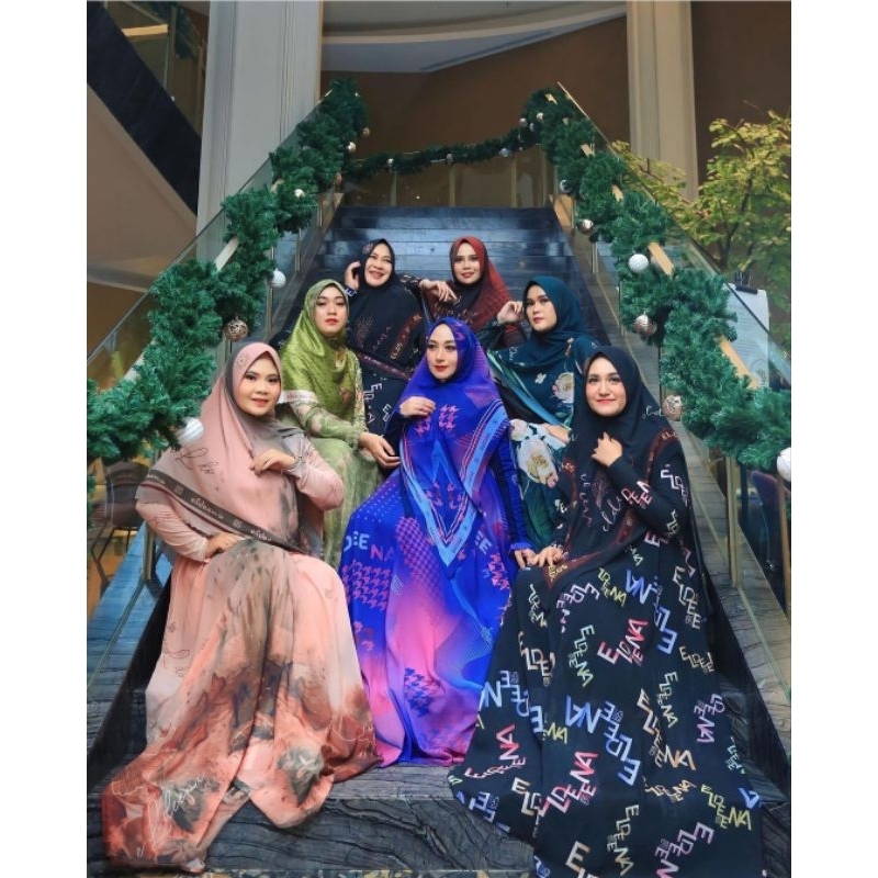 [EL.DEENA SYAR'I] GAMIS SYARI / DRESS SET PRINTING " AYU - HANNATIA - NOVITASARI - ALESHA KENZA - IN