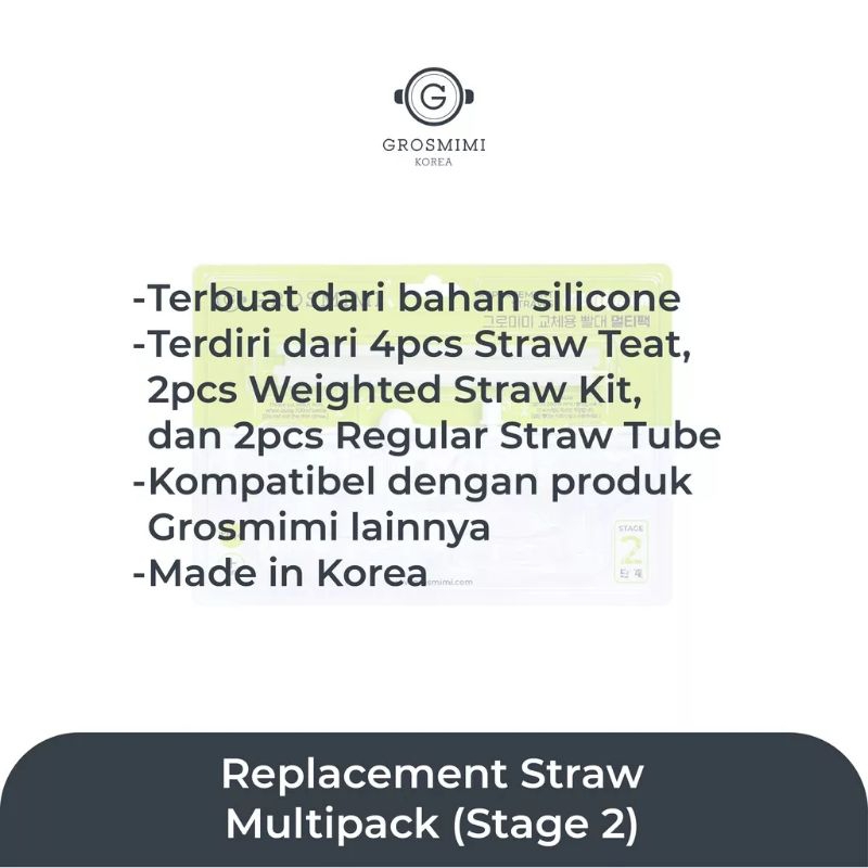 Grosmimi Multipack Replacement Straws - Sedotan Botol