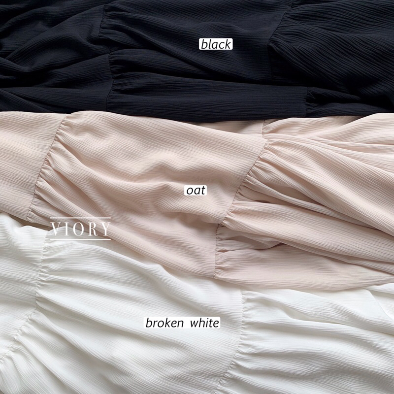 RUFFLE CRINKLE SKIRT (Rok Panjang 90cm dan 95cm/ Pinggang super melar)