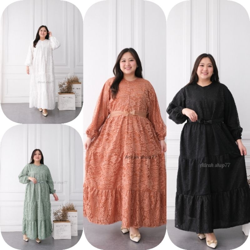 gamis abaya brokat jumbo Ld140cm