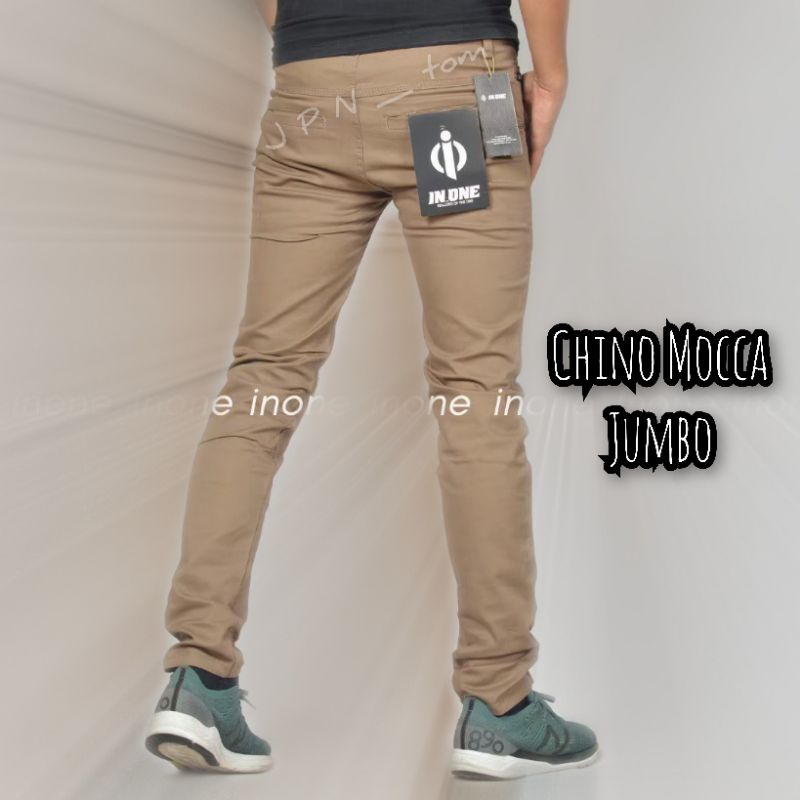 Celana Chino Jumbo Pria Ukuran Besar 37 38 39 40 Mocca Chinos Big Size 41 42 43 44 45 46 47 Long Pants Cino Pinggang Karet Model Reguler Fit Stretch Bahan Tebal Katun Scotch Celana Panjang Original Premium In One Cokelat Brown Cocok Kegiatan Formal Kerja