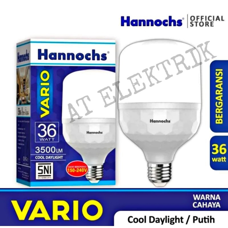 Bohlam / Lampu LED HANNOCHS VARIO 36 WATT / Cahaya Putih / Cool Daylight