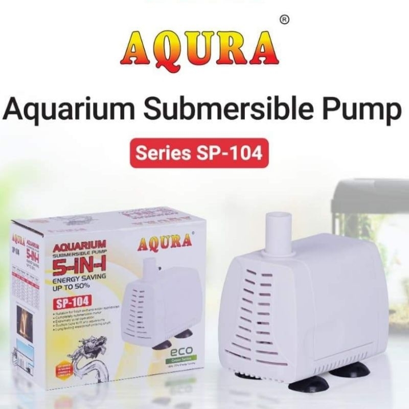 AQURA 104 SP-104 pompa Celup mesin filter kolam, aquarium, hidroponik, waterfall power head water Pump Submersible Pump