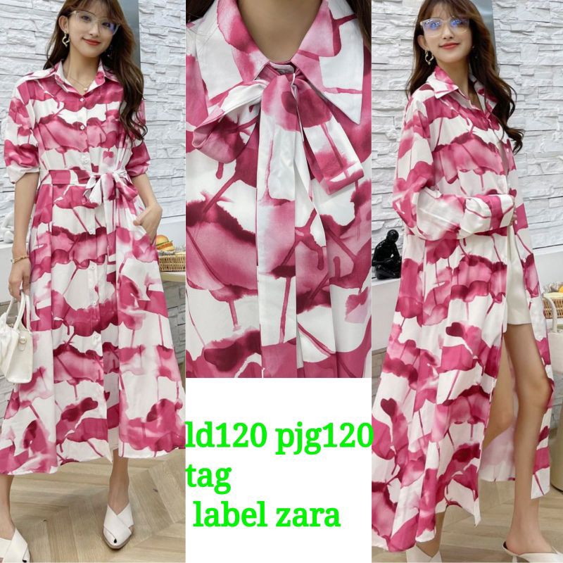 dress MIDI import wanita muslimah hijab premium