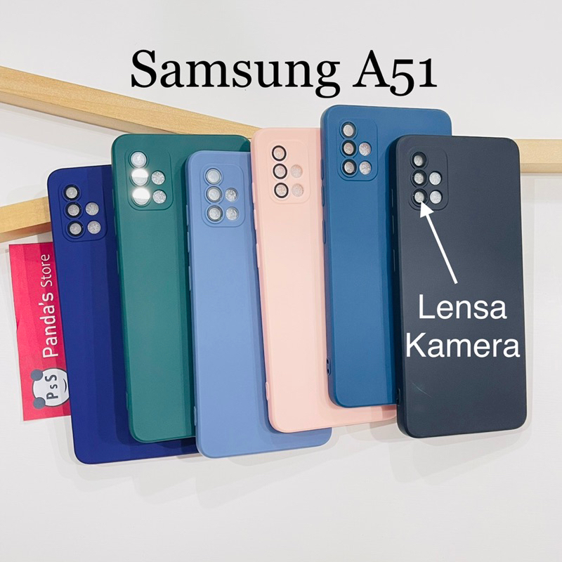 Case Samsung A51 Lenspro Makaron Full Color Softcase Pro Lensa