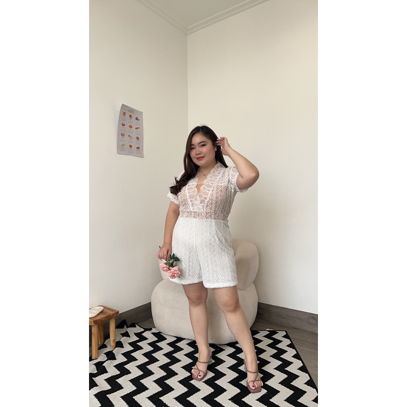 [ LittleBigCloth ] Full Lace Jumpsuit Bigsize Dochas