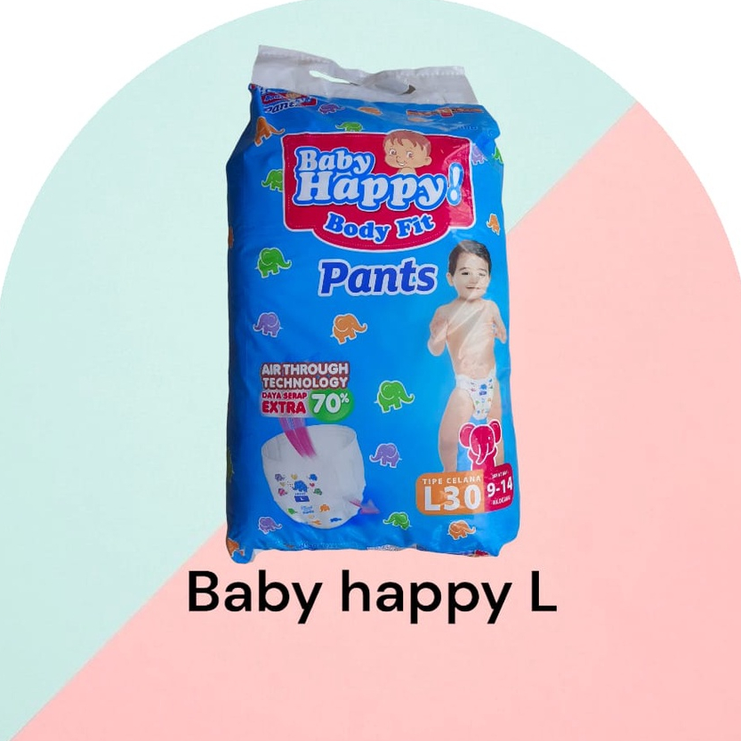 POPOK / BABY HAPPY BODY FIT PANTS EXTRA ISI / POPOK BAYI CELANA UKURAN M DAN L