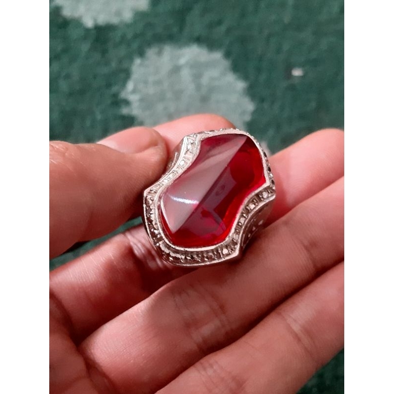cincin batu merah delima siyem good quality modifikasi terompah nabi