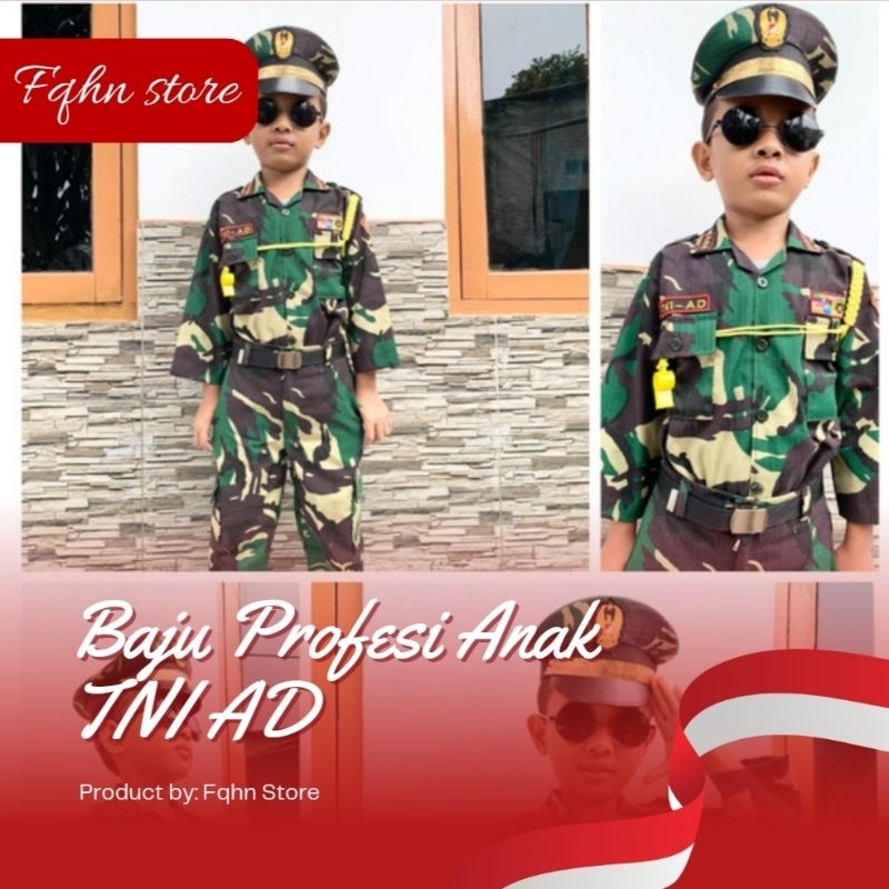 Baju Profesi Anak/Baju Profesi TNI AD (TOPI) Laki