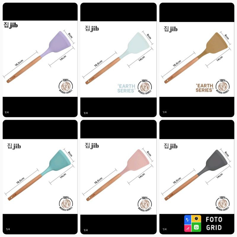 JIB Silicone Utensil / Utensil Silicon / Spatula Silikon Tahan Panas