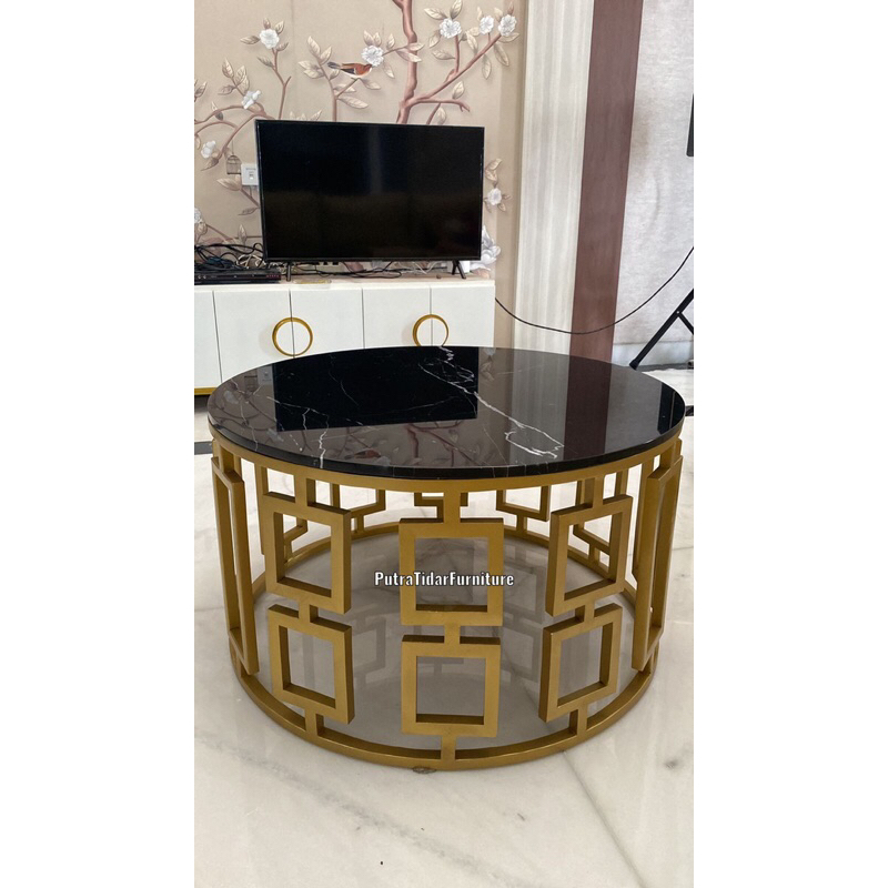 Coffee table marmer bulat coffee table minimalis coffee table modern meja tamu marmer meja tamu putr