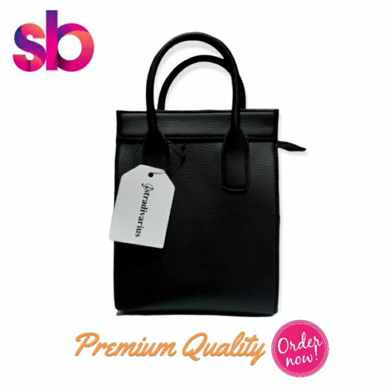 Gracias Bag [Black / Hitam] Tas HP Wanita Branded Premium Import Impor Kulit Jeruk Perempuan Korea C