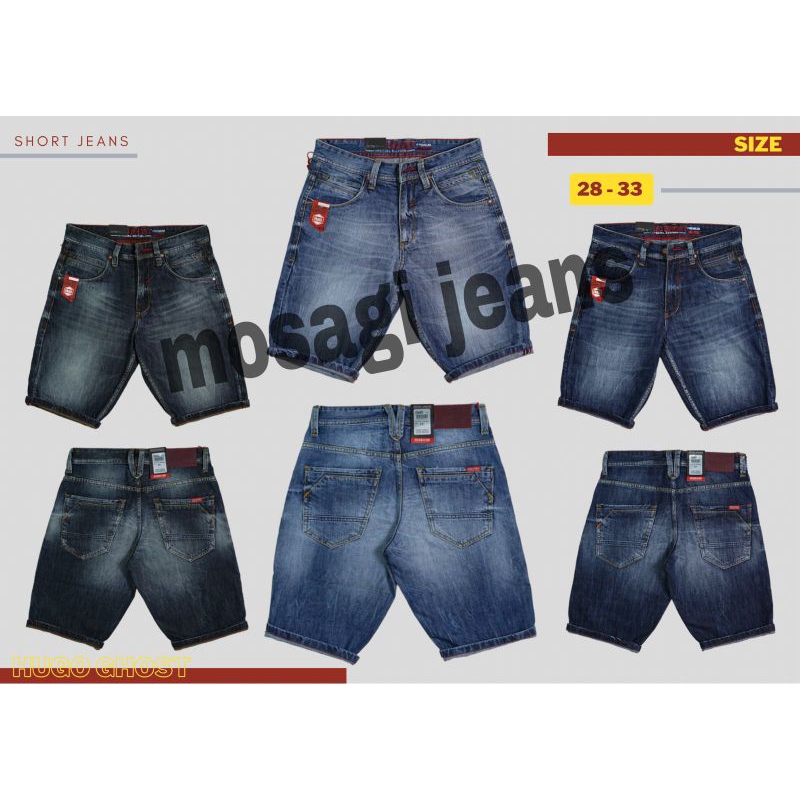 CELANA JEANS PENDEK PRIA HUGOGHOST PREMIUM