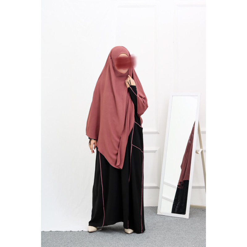 QAWM MUSLIMAH - Set Abaya Hamna / Abaya Basic / Abaya List / Abaya tangan cincin