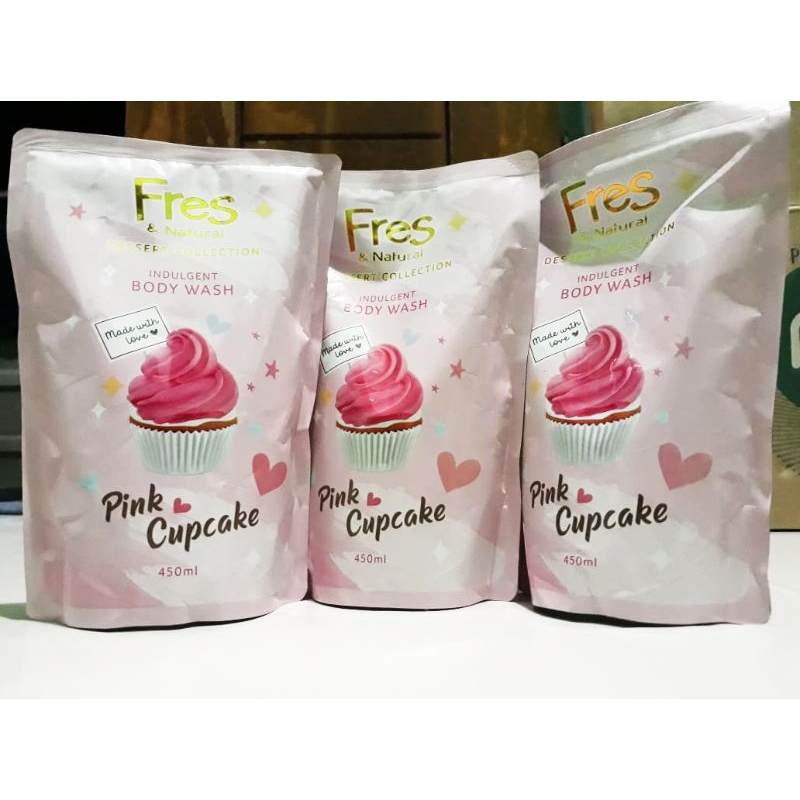 Fres & Natural Indulgent SABUN MANDI PINK CUPCAKE
