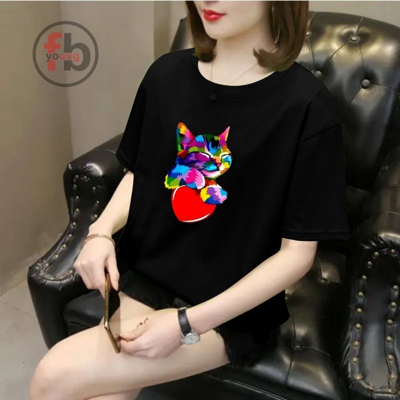 fbyoung kaos wanita keren lengan pendek