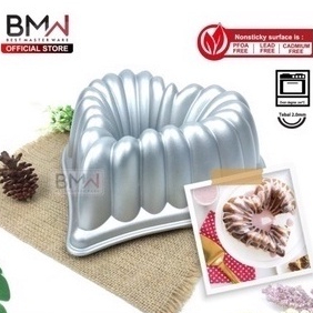 Cetakan Loyang Kue Bolu Aluminium Tebal Anti Lengket - Love Pan BMW