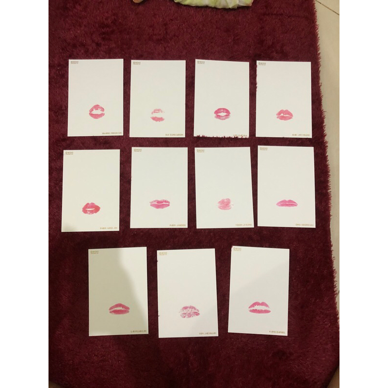 KISS MARK PHOTO CARD WANNA ONE (FROM I PROMISE YOU MD SET) KANG DANIEL, BAE JINYOUNG, LEE DAEHWI, HW