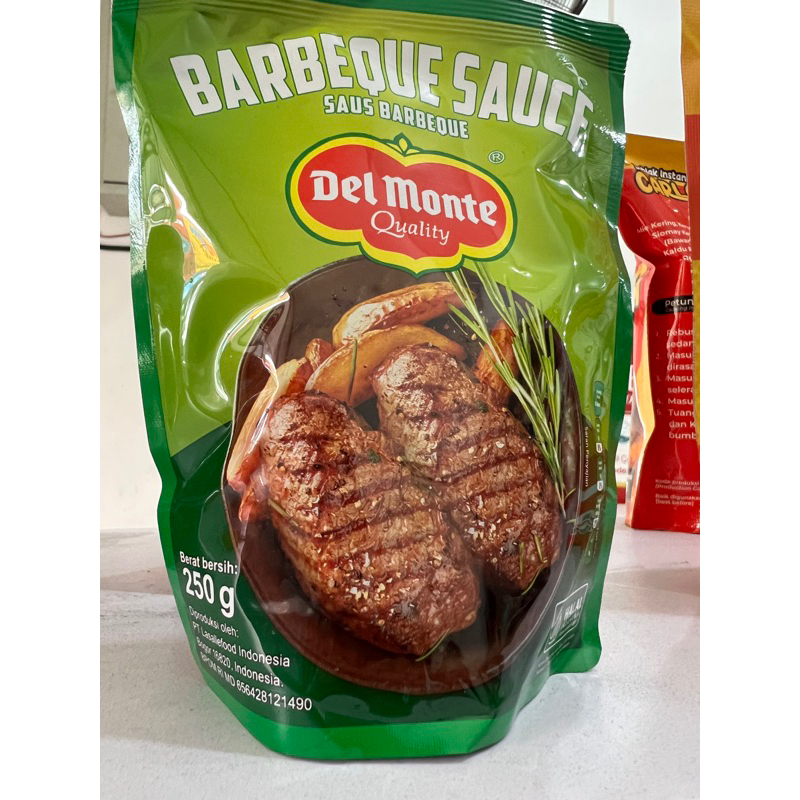 

Saus BBQ barbeque delmonte 250 gram bbq pouch del monte sauce