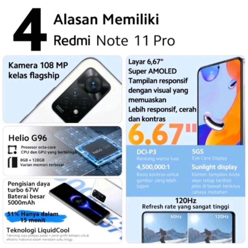 REDMI NOTE 11 PRO 8/128 GARANSI RESMI