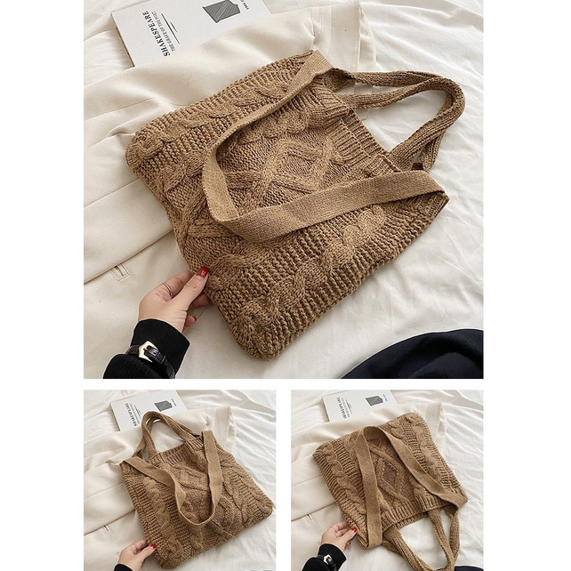 BAEK - KOREAN KNITTED SLING BAG TAS RAJUT KOREA / TAS SELEMPANG RAJUT