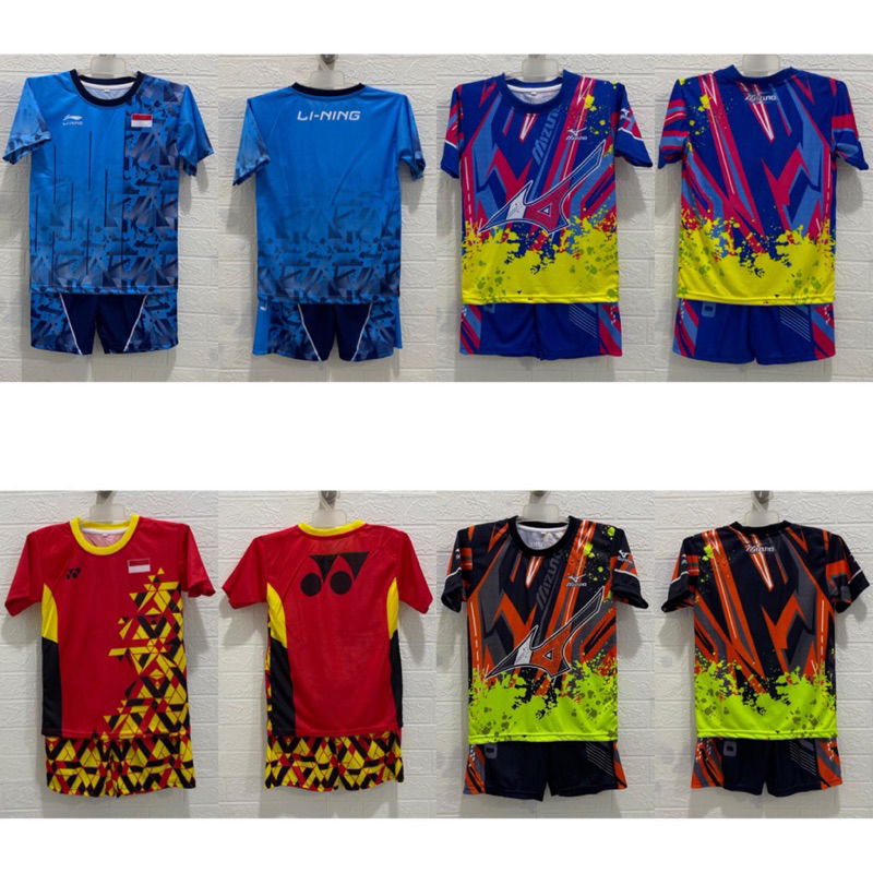 Bisa COD setelan OLAH RAGA BADMINTON VOLLY TAKRAW OLAHRAGA anak suporter printing 5-12 tahun