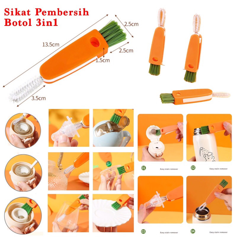 Sikat Pembersih Botol 3in1