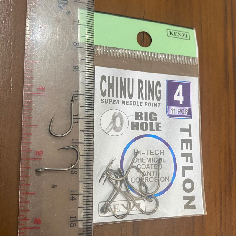 Kail Pancing Anti Korosi Big Hole Teflon Kenzi Chinu Ring Size 3-10