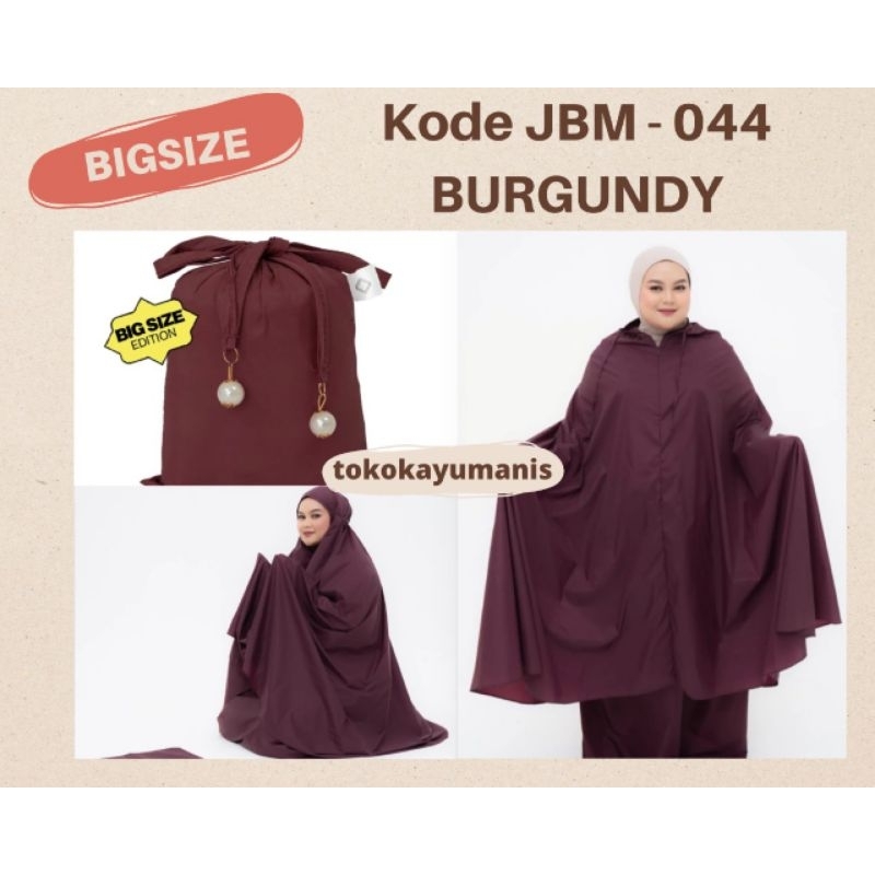 MUKENA TRAVEL ALIF BY ALIF MODERN WEAR BIGSIZE BURGUNDY